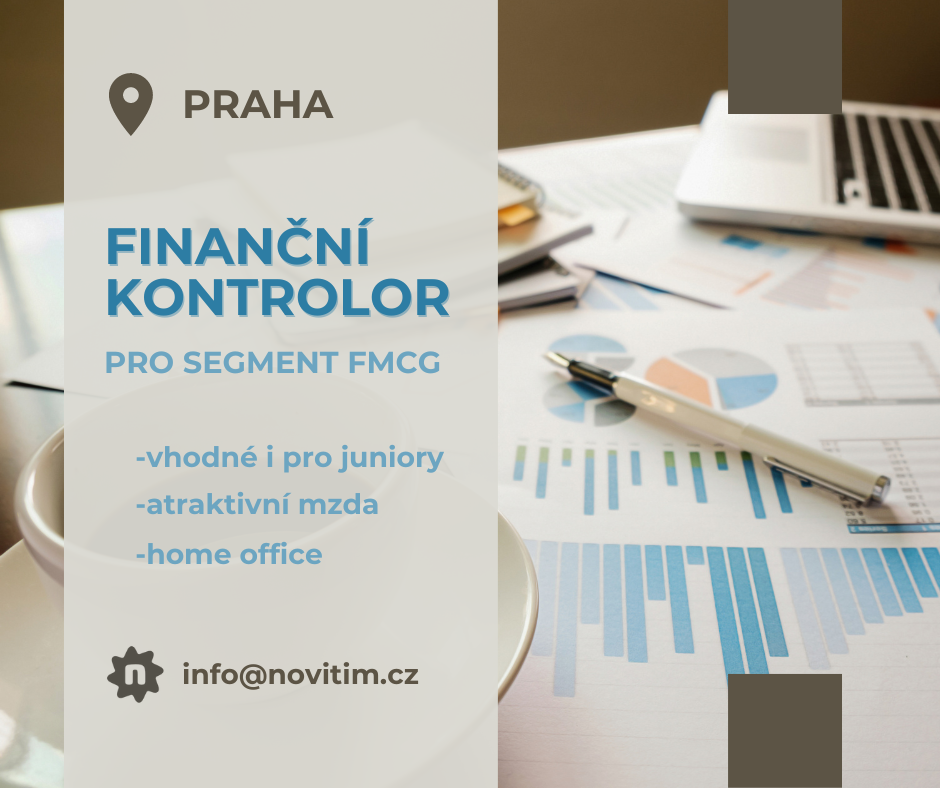 Finanční kontrolor – FMCG segment, vhodné i pro juniory