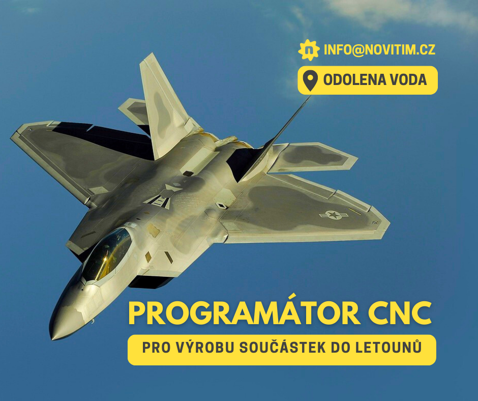 Programátor CNC frézek pro výrobu součástek do letounů