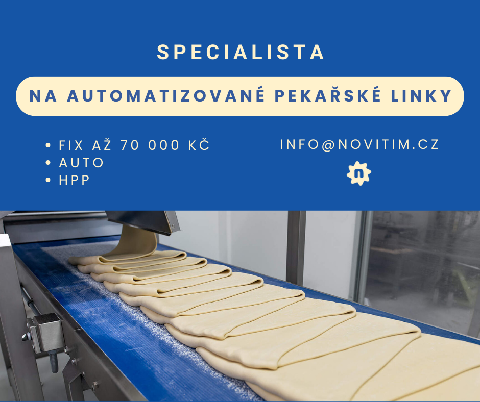 Specialista/ka na automatizované pekařské linky – fix až 70 000 Kč, auto