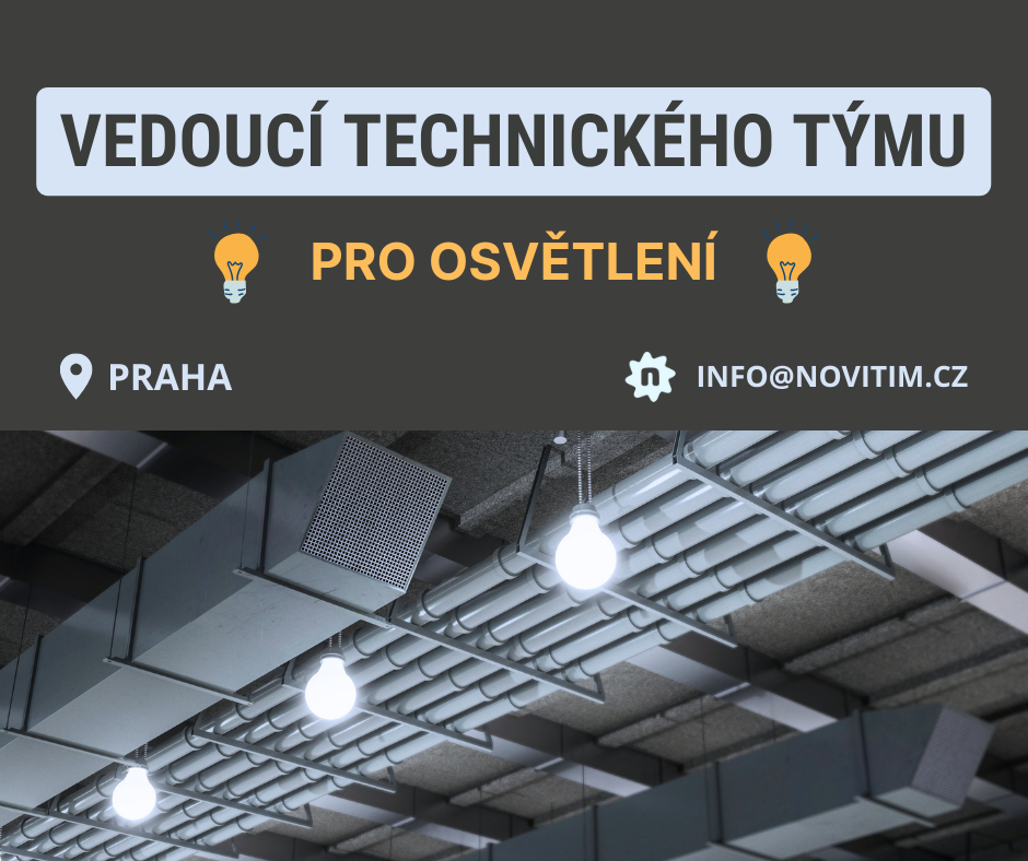 Vedoucí technické týmu pro osvětlení – až 80 000 Kč měsíčně